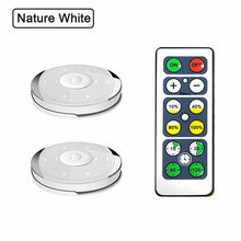 Load image into Gallery viewer, Dimmable Lighting LED Battery Puck Lights with Remote Control Touch Sensor Under Cabinet Lights for Kitchen Wardrobe Closet Lamp