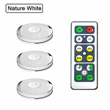 Load image into Gallery viewer, Dimmable Lighting LED Battery Puck Lights with Remote Control Touch Sensor Under Cabinet Lights for Kitchen Wardrobe Closet Lamp