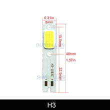 Load image into Gallery viewer, 4pcs COB LED Chip for C6 Car Headlight Bulbs H1 H3 H4 H7 COB Chip Light Source Cold White Color C6 LED Lamp Auto Headlamp Chips