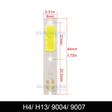 Load image into Gallery viewer, 4pcs COB LED Chip for C6 Car Headlight Bulbs H1 H3 H4 H7 COB Chip Light Source Cold White Color C6 LED Lamp Auto Headlamp Chips